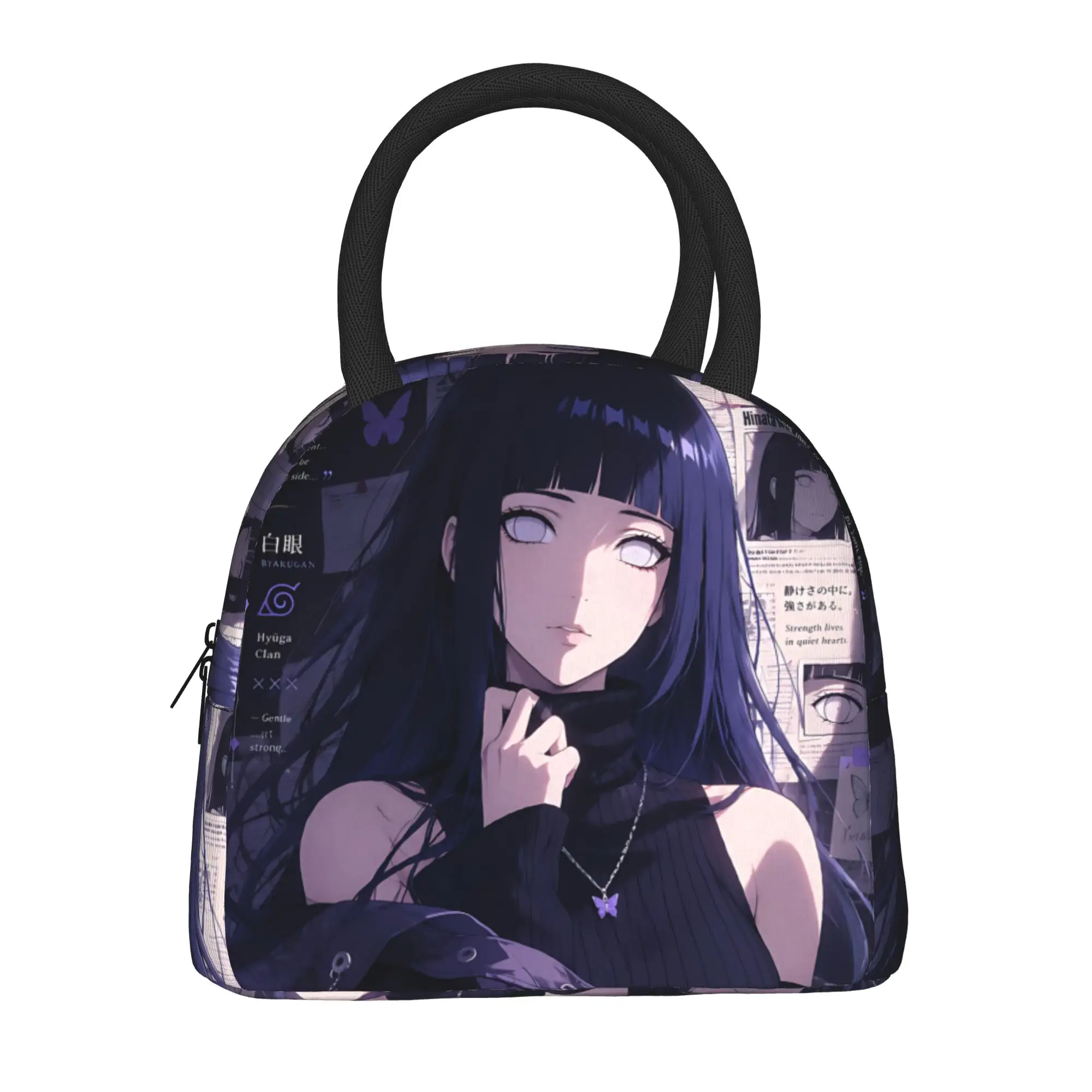 Naruto Anime Theme Insulated Lunch Bag Ice Pack Rice Bag Hinata bolsa Student Bento Lunch Handbag Insulation