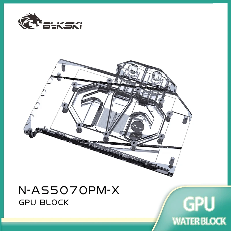 

Водяной блок графического процессора Bykski для видеокарты ASUS Prime GeForce RTX 5070 12 ГБ GDDR7/полное покрытие охлаждающего радиатора N-AS5070PM-X