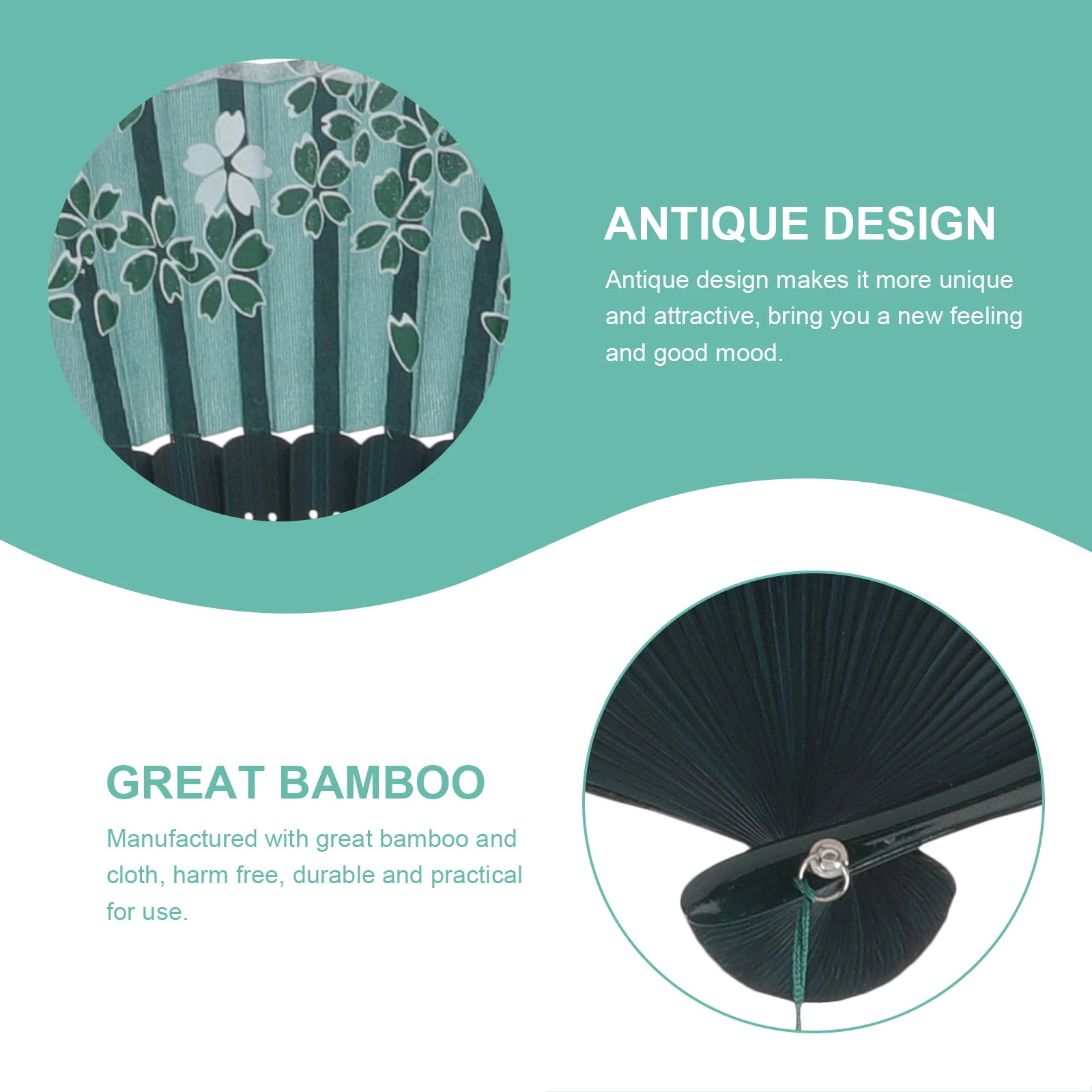 

Bamboo Folding Fan Vintage Handheld Foldable Fan For Women Chinese Style Dance Performance Prop Festival Decoration Party Favor
