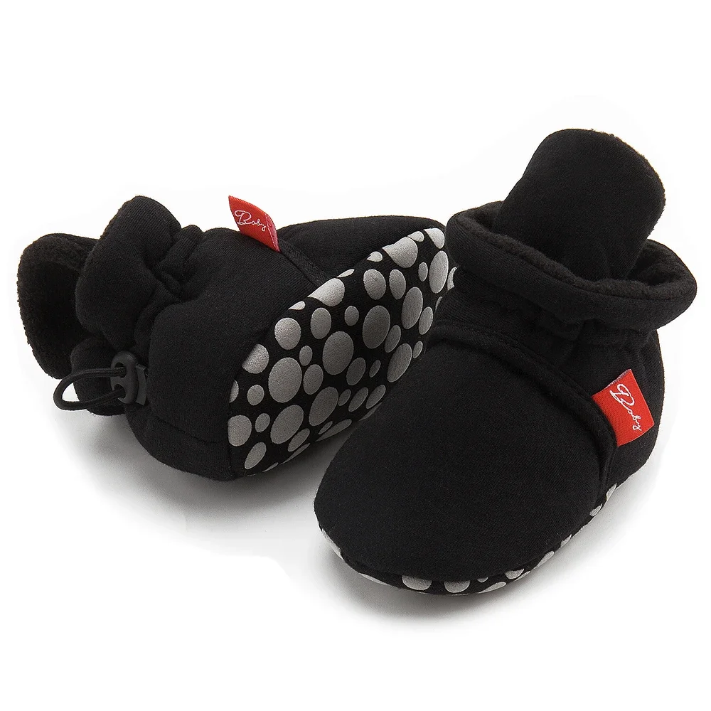 Meckior Winter Baby Boy Girl Socks Shoes Baby Booties Easy Wear Tight Infant Newborn Walking Fluff Warm Moccasins Zapatos Bebe