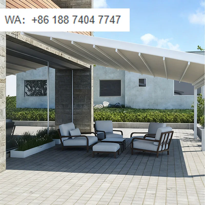 

DIY Motorized Luxury Aluminum Gazebo PVC Glass Sail Rainproof Balcony Atrium Attached Waterproof Pergola Outdoor Use Patio