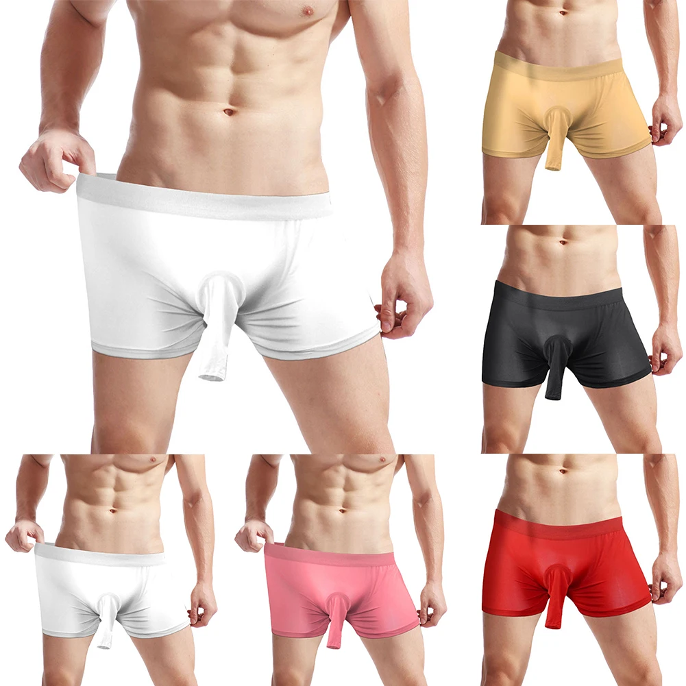 Slon nos pánské plavky sexy oblečení délka pozorovat naskrz sexy krátký délka celistvý střih led hedvábí připoutat se boxershorts