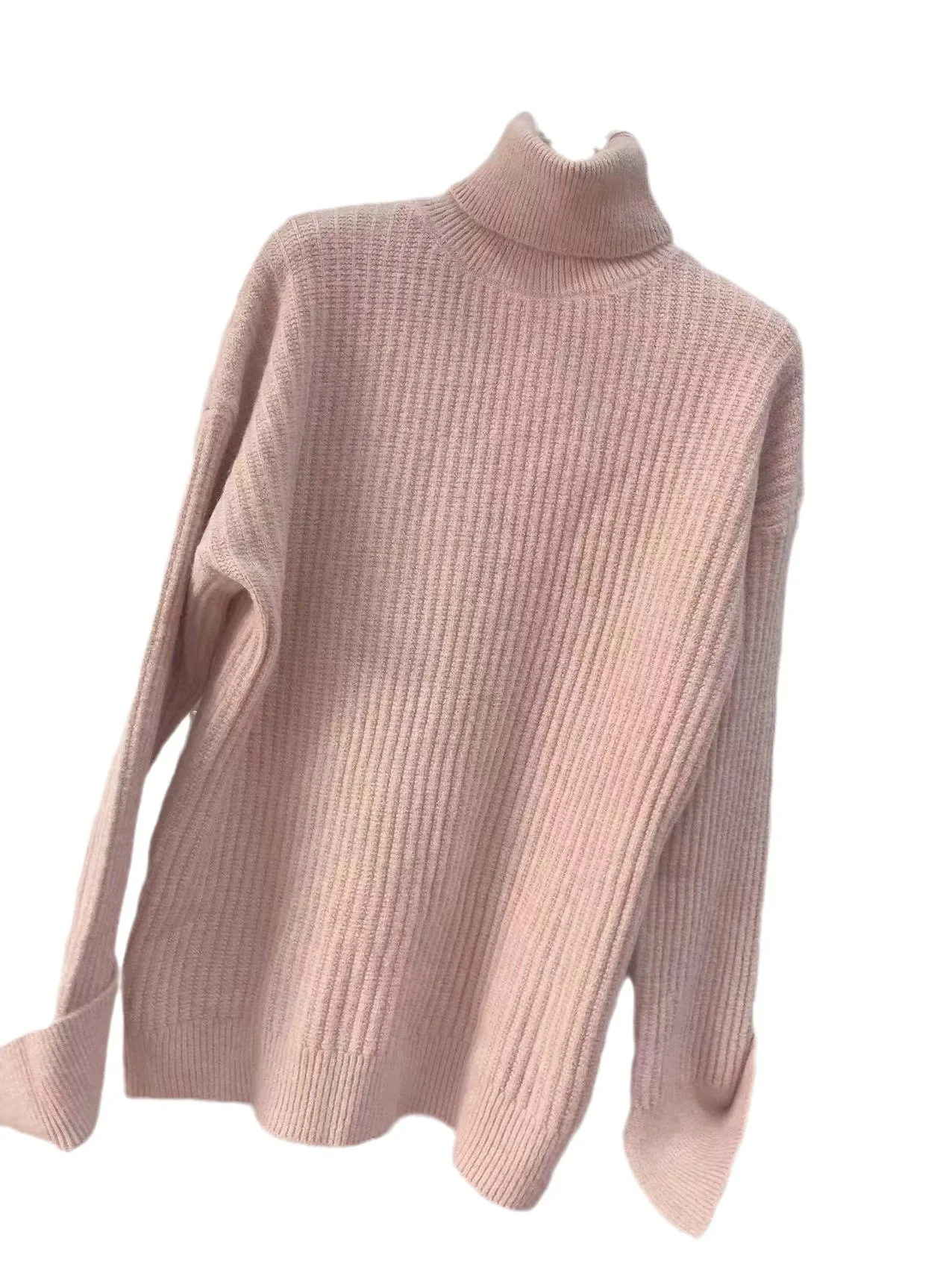 Turtleneck Jumpers Long Sleeve Sweater Women Y2k 2023 Yellow Autumn Winter Sweaters Pullovers Loose Elegant Long Jumpers