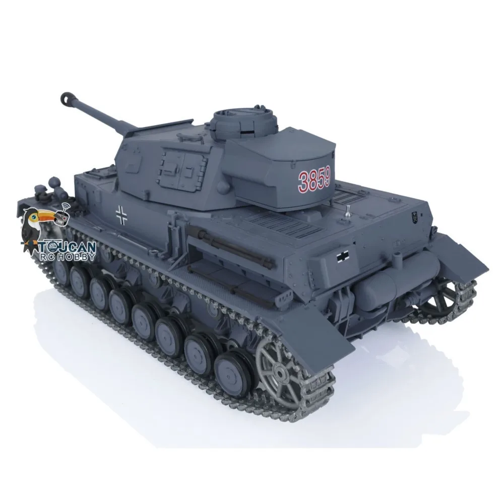 Heng Long RC Tank 1/16 7.0 Upgraded German Panzer IV F2 RTR Remote Control Toy 3859 Metal Tracks Radio Control High Simulation