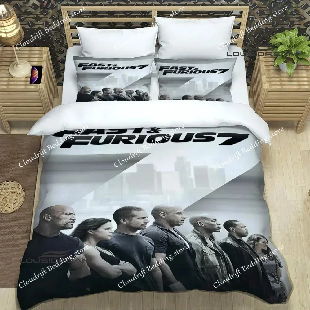 

Fast & Furious Printed Bedding Sets Exquisite Bed Supplies Set Duvet Cover Bed Comforter Set Bedding Set Luxury Birthday Gift026