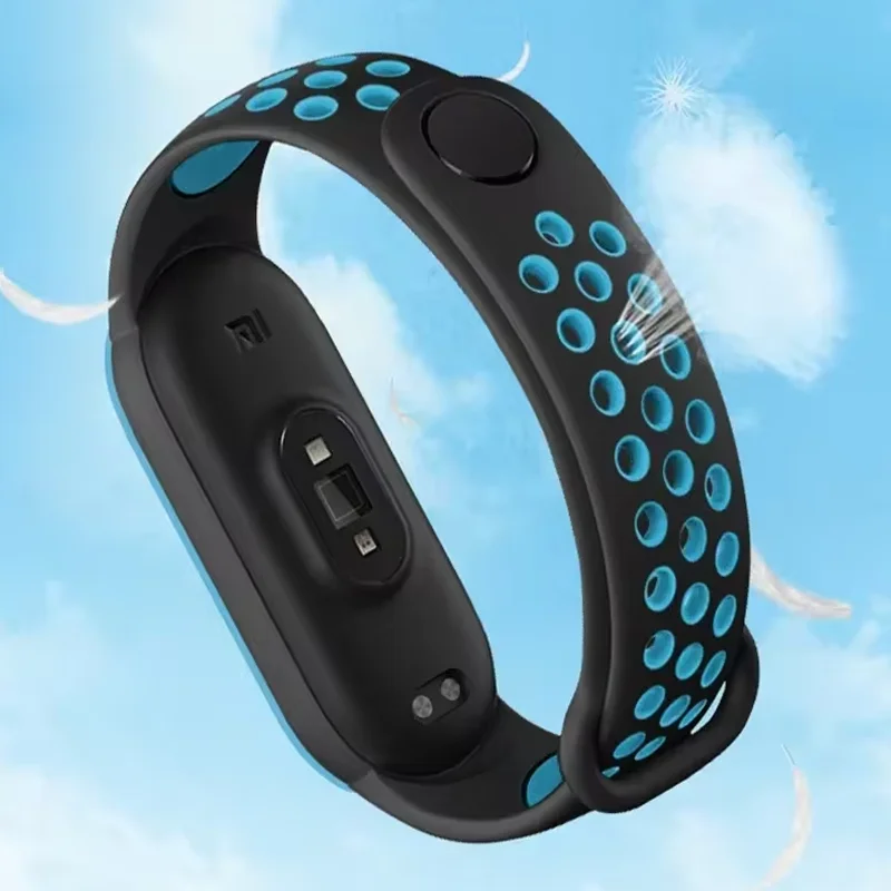 Sport Watch Bands For Xiaomi Mi Band 7 6 NFC Bracelet Silicone Smart wristband Miband 4 Belt pulseira correa mi band 3 4 5 strap