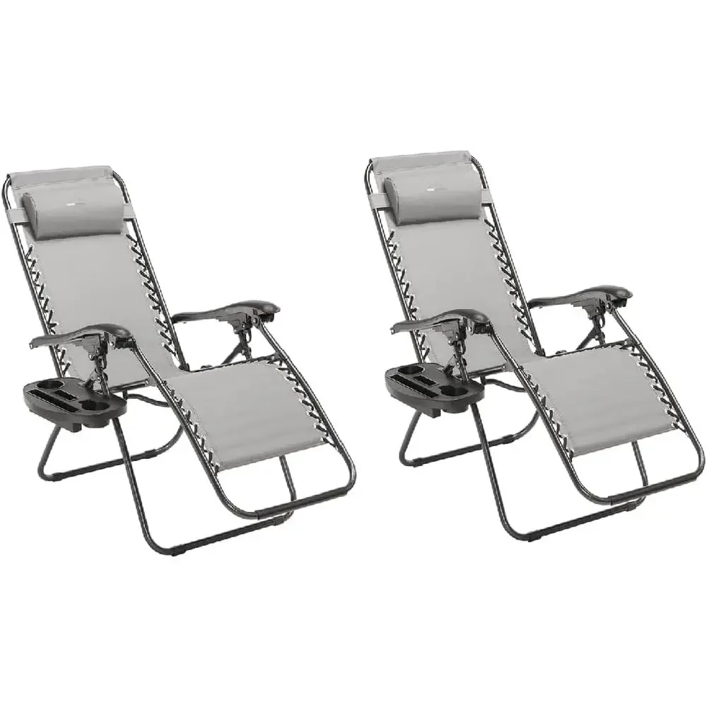 

Прочное кресло с нулевой гравитацией и регулируемым наклоном, очень большим боковым столиком, серый полиэстер 600D, сталь с порошковым покрытием, 300