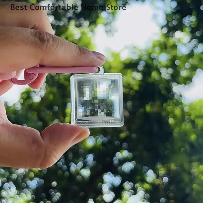 DIY Accessories: 1PC Clear Framework Keyring, Blank Acrylic Pixel Filter Keychain for Couples/Graduation/Anniversary