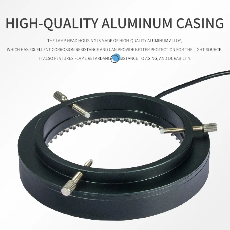 Microscope Adjustable Led Ring Light, Large Diameter Led Ring Light Source, Frosted Shadowless Ring Light