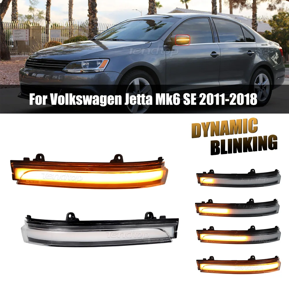 Dynamic Turn Signal Light Arrow Rearview For Volkswagen Jetta Mk6 SE 2011-2018 North American versions GOL Geracao 6/7/8  FOX