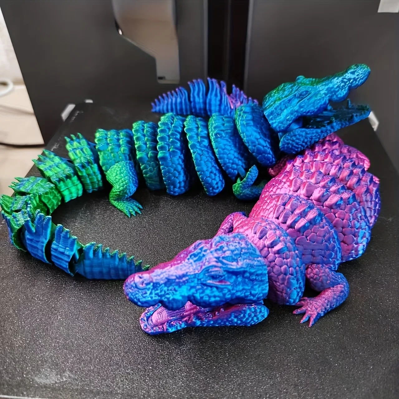 1/3 Pcs Fun Design Decoration Crocodile Office Desktop Decoration Fun Statues Colorful Crocodile Statues Decoration