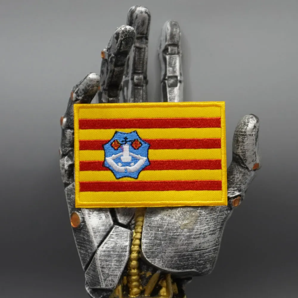 Spanische Flaggen-Taktik-Stickerei-Aufnäher, exquisit und hochwertig, für Kleidung geeignet, mit Haken oder zum Aufbügeln. – Detail 1