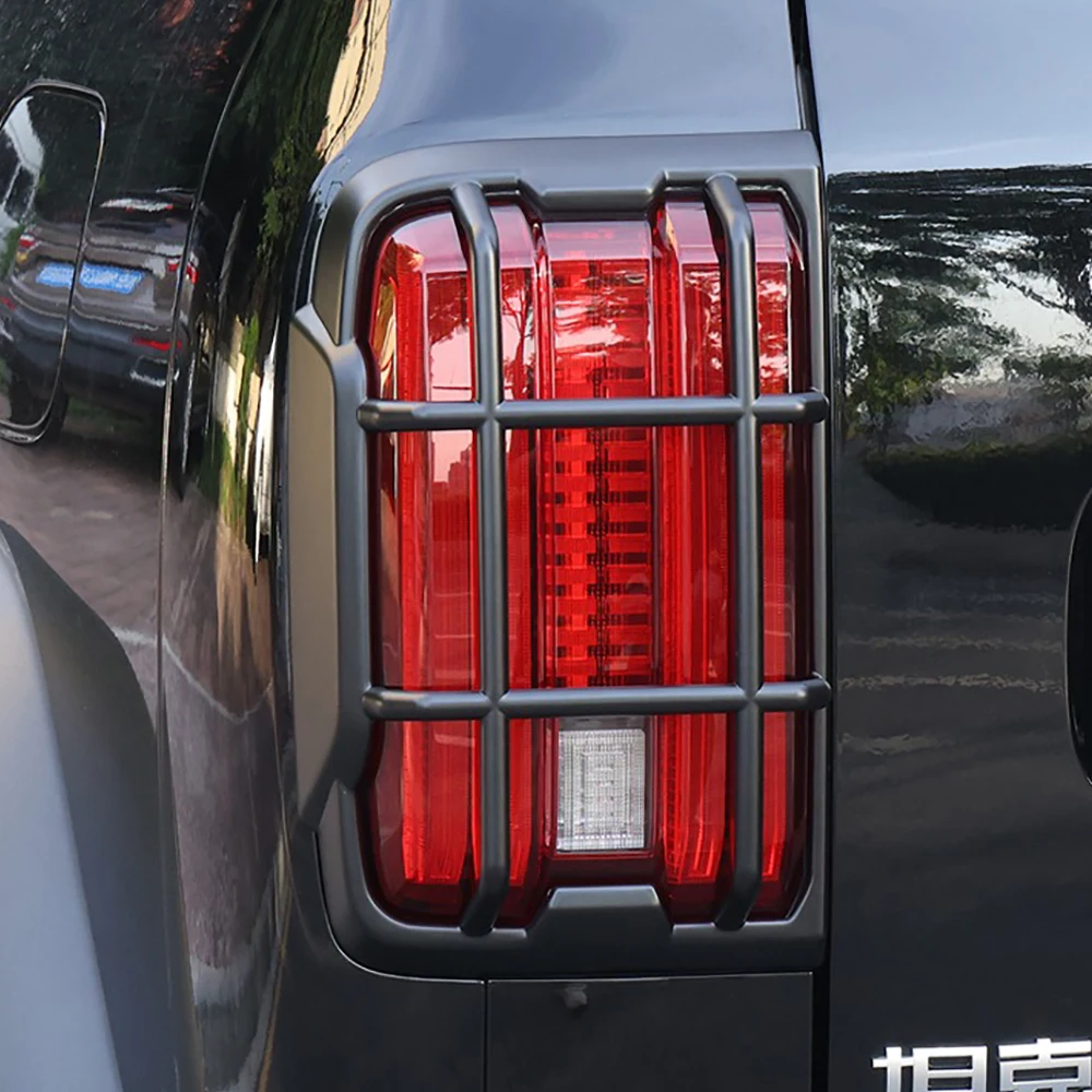 Auto ABS Matte Black Taillight Cover Front Headlamp Cover Fit For Great Wall Tank 300 2021-2024 Car Styling Accessories