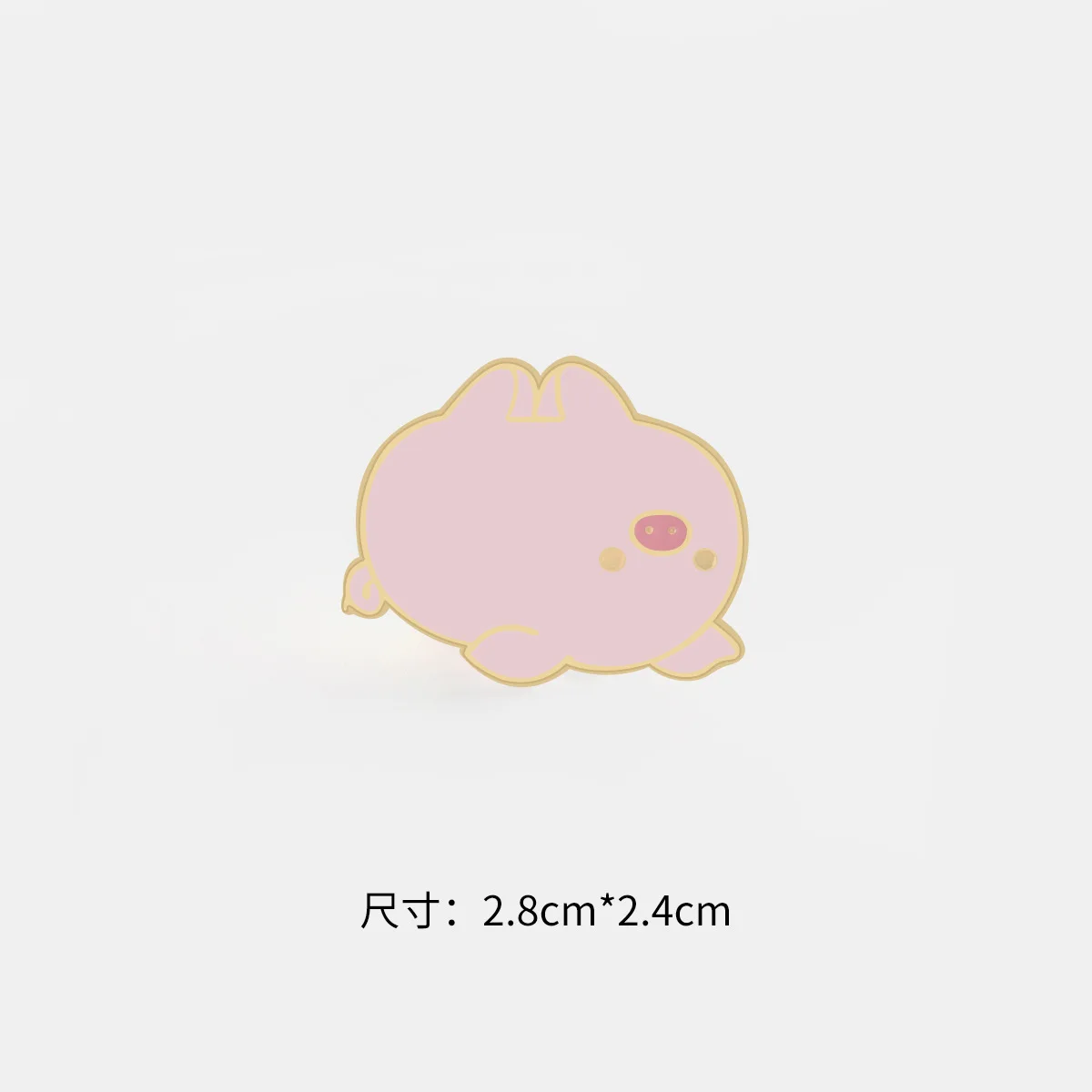 Cute And Cute Fan Standing Upside Down Piglet Modeling Design Metal Enamel Brooch Cartoon Pig Nose Badge Pin Fashion Accessory