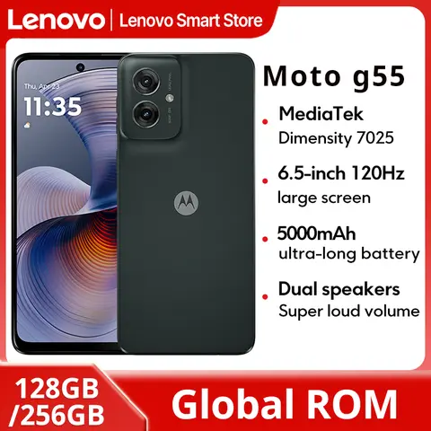 Smartfon Motorola MOTO G55 Global ROM Oryginalny 6,5-calowy wyświetlacz 256 GB 120 Hz Procesor MediaTek Dimensity 7025 Telefon komórkowy 50 MP