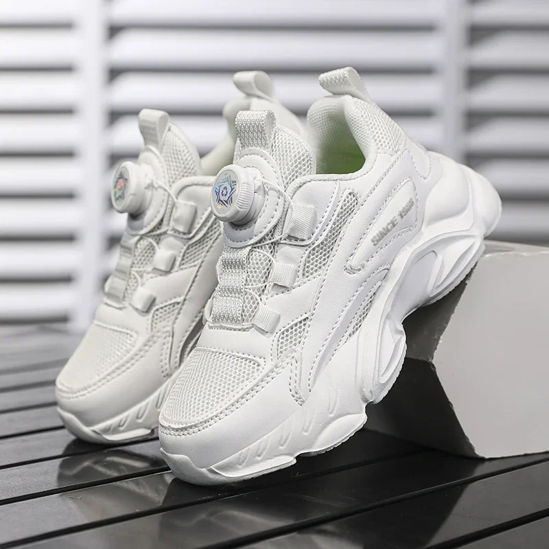 Picture 6: Children's Fashion Sports Shoes Breathable Student Black School Walking Shoes Anti-skid Boys and Girls Casual Running Sneaker 1