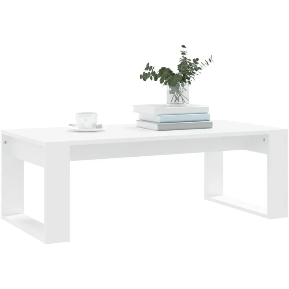 ميسا سنترو موديرنا ماديرا بلانكو 102x51x41 سم، مساعد صالون و أريكة Multiusos #1