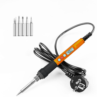 110V/220V 90W Protable Digital Soldering Iron Adjustment Temp Thermal Ceramic Heating Soldering With Electronic Welding Tip Tool