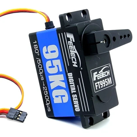 

Feetech 8,4 В 105 кг.см Цифровой серводвигатель со стальной шестерней 180 градусов FT995M RC Вертолет Самолет Радиоуправляемая модель DIY Запчасти для роботов Accs