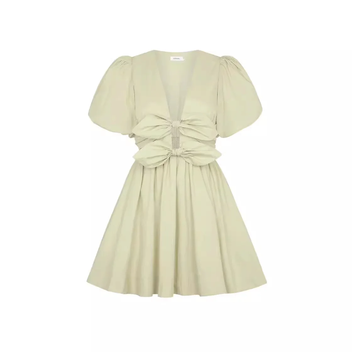 Elegancki, wiązany w pasie, dekolt w serek, długość do kolan, damski, jednolity kolor, transgraniczny, luźny, sportowy, podstawowy model.