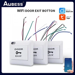 Tuya WiFi Door Exit Button Wireless Release Push Switch For Electronic Door Lock Sensor Access Control System APP Remote Control