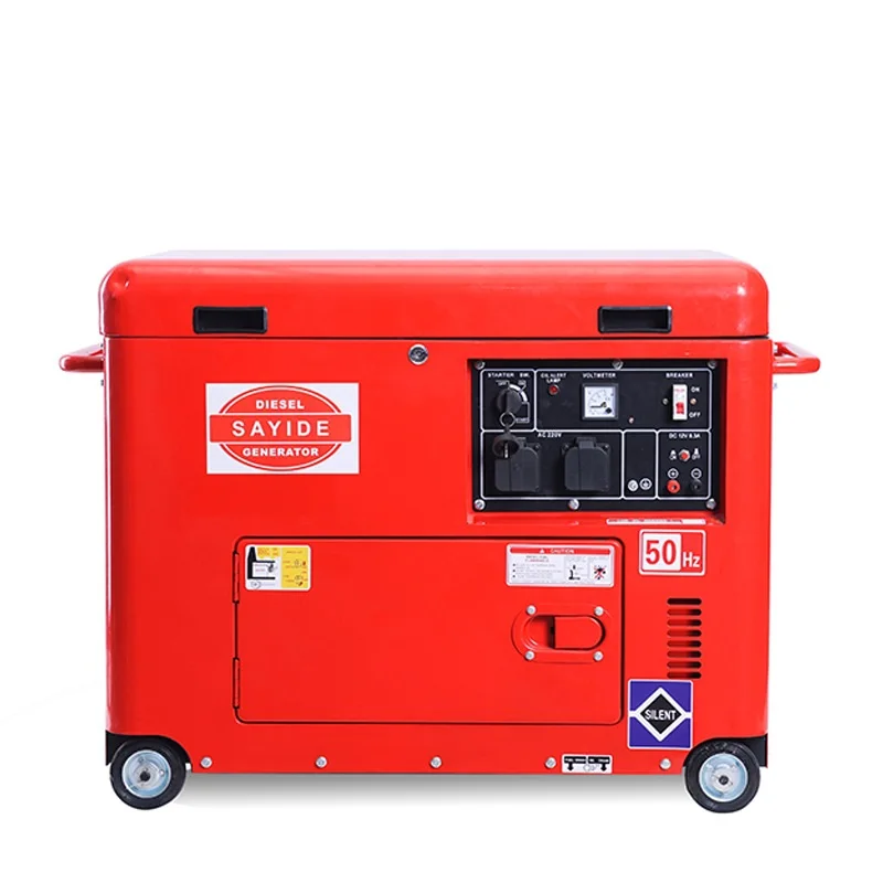 

220V 380V Small gasoline diesel generator household portable outdoor power silent 5kw diesel generator