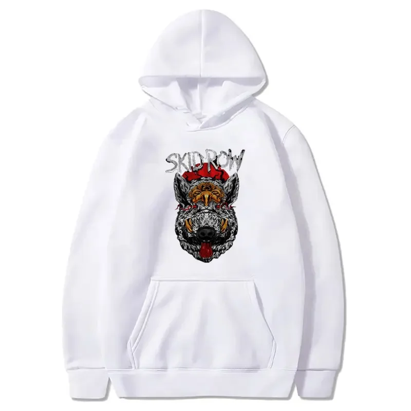 2023 American Classic Skid Row Men\'s and Women\'s Sweatshirts Retro Rock Band Hooded Trend Street Style Hip-hop Couple Hoodie Men