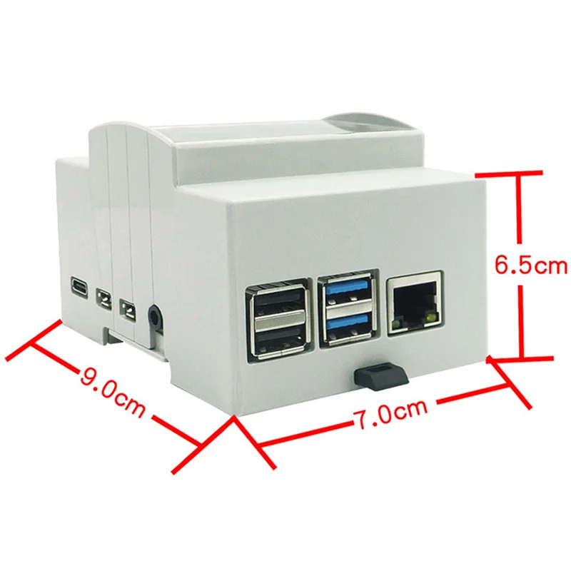 ABGI-2X для Raspberry Pi 4 Model B, чехол из АБС-пластика, белый защитный чехол, корпус для Raspberry Pi 4B