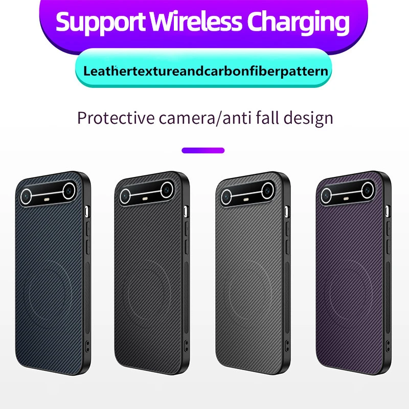 غطاء لهاتف Tecno Pova غطاء نحيف من ألياف الكربون لهاتف Tecno Pova غلاف خلفي نحيف مع حلقة شفط مغناطيسية كابا #2