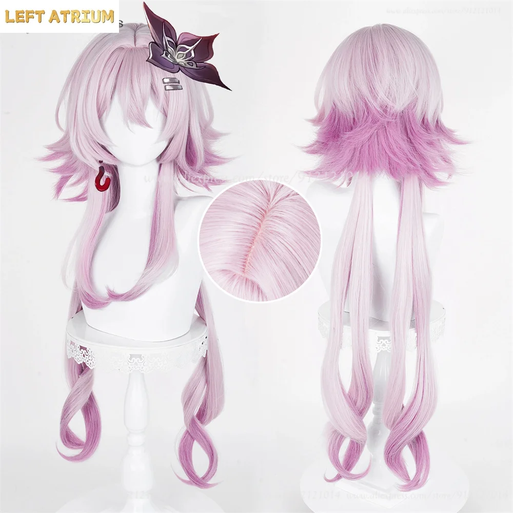 

HSR Evernight March 7th Cosplay Wig 100cm Pink Gradient Wigs For Women Cosplay Anime Wig Heat Resistant Synthetic Hair Halloween