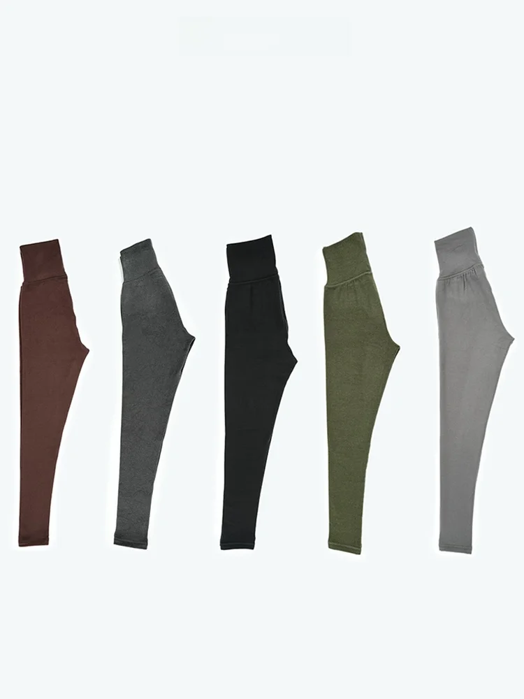 Pantalones de Yoga con forro de Fce de cintura alta para mujer, ropa de abrigo elástica transpirable, viento de 2025, primavera