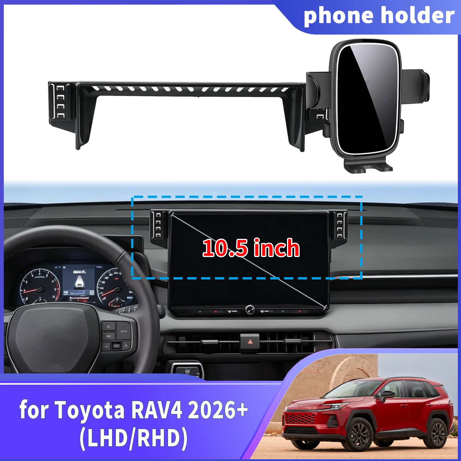 for TOYOTA RAV4 RAV 4 2026 2027 RHD LHD 12.9 inch 10.5 inch Navigation Phone Holder Mount Customized Car accessoires