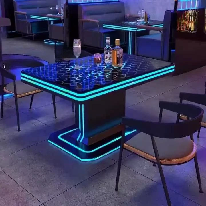 KTV bar luminous coffee table bar scattered high bar table and chair combination