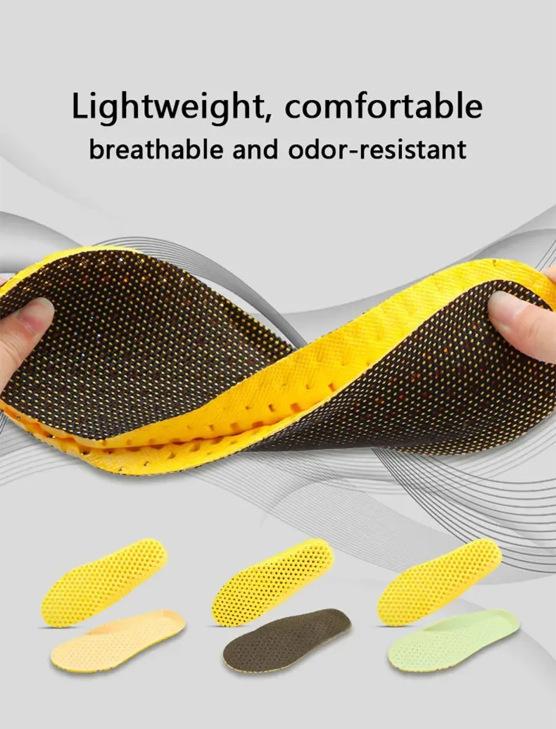 1 Paar weiche Schuheinlagen Waben atmungsaktive Sohle Memory Foam Einlegesohlen für Turnschuhe elastische Schuhe Pad Kissen Fuß Einsatz – Detail 4