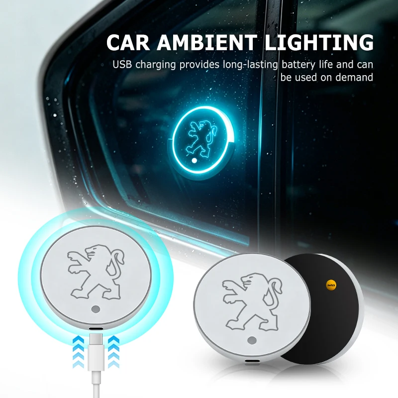 

LED Light Car Window Colorful Light Intelligent Induction Lamp For Peugeot GTLine 308 508 5008 3008 408 206 207 106 406 607 RCZ