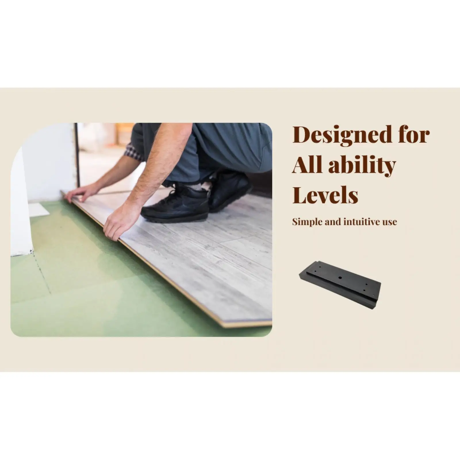 

Инструменты для ламинирования, клиновидные прокладки, стяжные блоки, монтажные рейки для установки плавающих полов из массива дерева