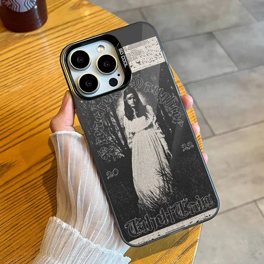 Singer E-Ethel C-Cain Funda de teléfono para iPhone 16,15,14,13,12,17,Pro,MAX Funda negra mate a prueba de golpes