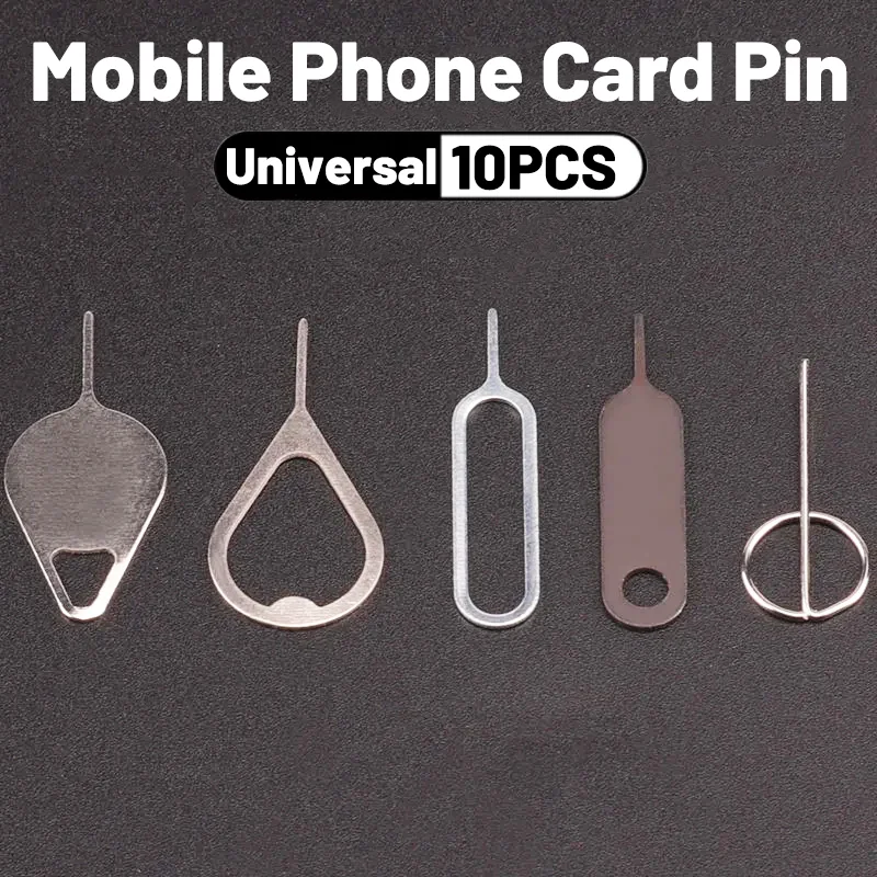 Bandeja de tarjeta Sim de expulsión, herramienta de llave de aguja de Pin abierto, bandeja de tarjeta Sim, herramienta de expulsión de Pin, accesorios de tarjetas Sim de teléfono móvil Universal, 10 piezas