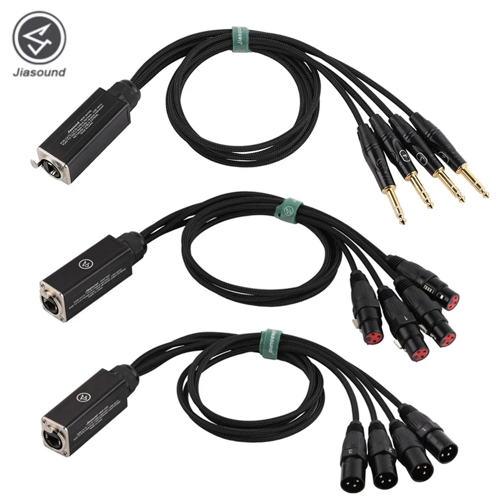 

4 Channel 3 Pin Audio Network XLR Cable for Stage Sound Lighting and Recording Studio Male and Female To RJ45 Ethercon DMX512