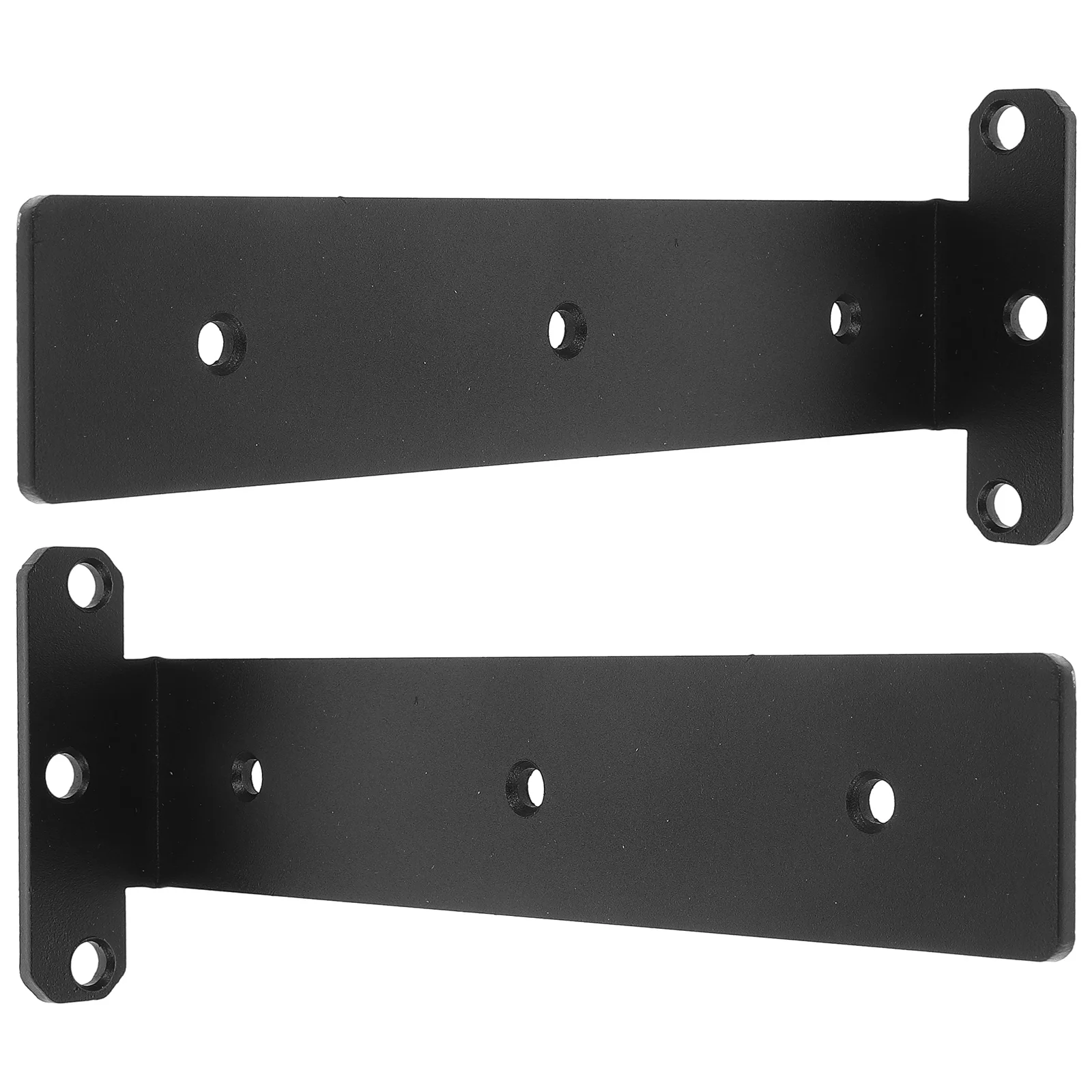 

2Pcs Wall Shelf Brackets High Grade Steel Strong Durable Black Matte Floating Holder Triangle Workshop Bathroom