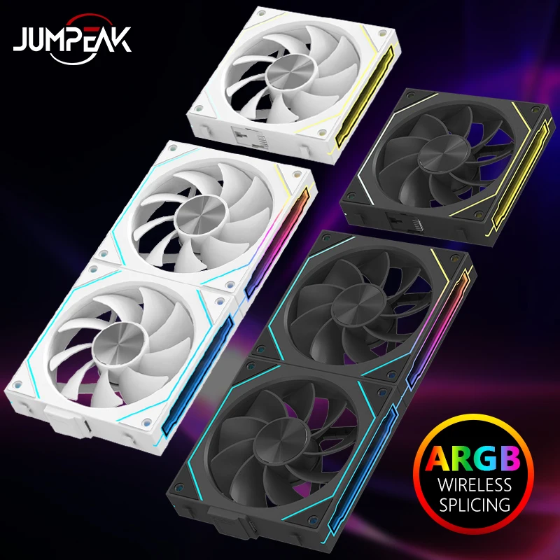 JUMPEAK SM120 240mm 360mm Modular Wireless Splicing PC 120mm Case Cooling Fan ARGB Infinite Mirror For Computer Water Cooler