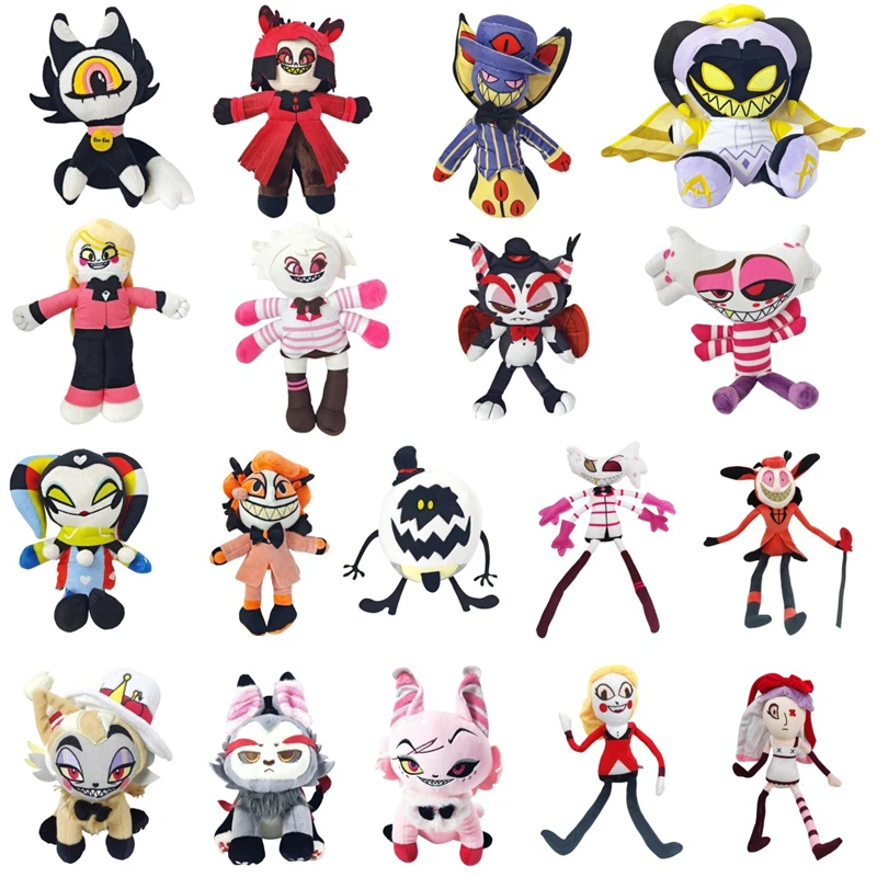 

new 22-45cm Hazbin Clown Evil Boss Alastor Plush Toys Cute Soft Stuffed Cartoon Anime Dolls For Kid Christmas Birthday Gift