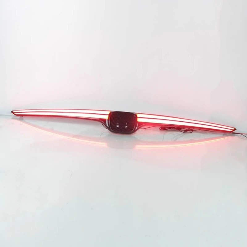 Car Led Through Taillight for Honda crv 2017-2020 Modified Carbon Fiber Pattern Brake Lamp Rear Trunk Light Accessories