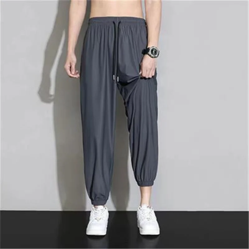 Herren-Arbeitshose aus dünner Eisseide, lockere Passform, Qui Dry, neunteilig, sommerlich, erschwinglich, jugendlich, SLE-Nylongewebe