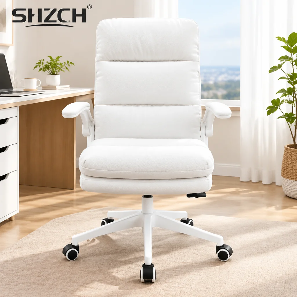 ‌Modern Ergonomic Gaming Chair Adjustable Swivel Office Chair with Cat-Proof PU Leather Computer Chair with Wheels