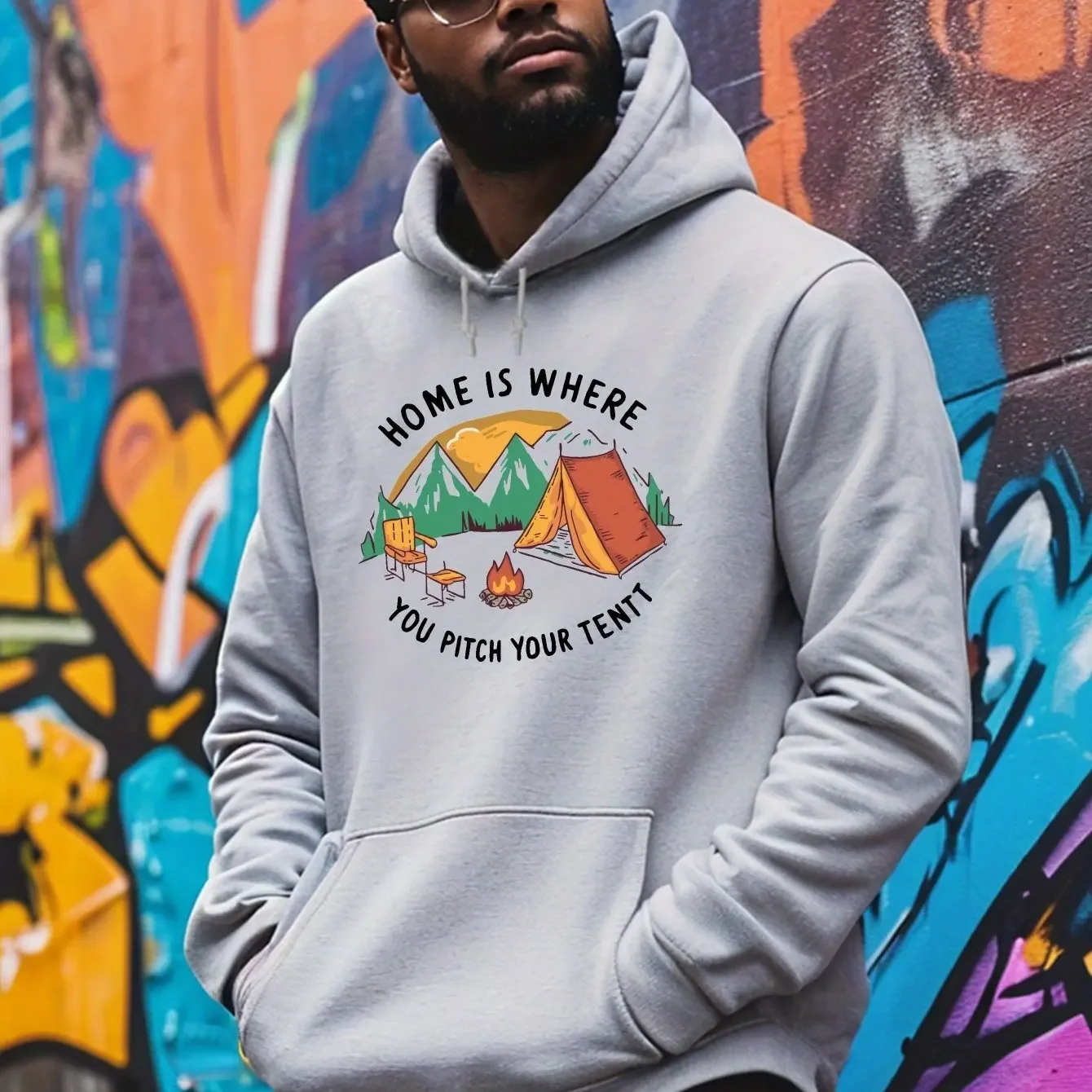 Minimal White Thorn‑Style Devil Wing Back‑Print Hooded Sweatshirt Men Dark Gothic Aesthetic Oversized Casual Street Tops