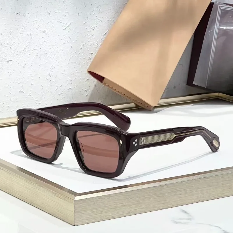 JMM WALKER Handmade Square Acetate Sunglasses - Japanese Designer UV400 Protection Unisex Vintage Photochromic Glasses with Case