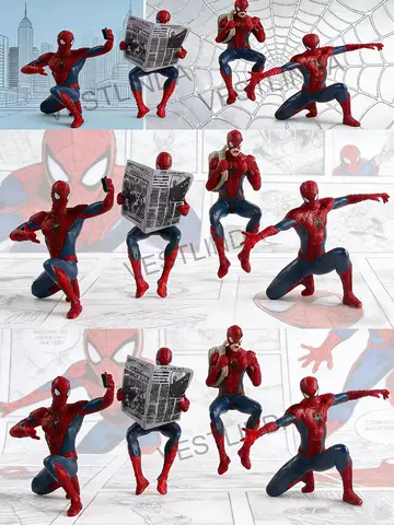 Popular Marvel Superhero Spider-Man 7-9 cm Mini Hand-made Desktop Model Decoration Game Peripherals Avengers Collection Toy Gift
