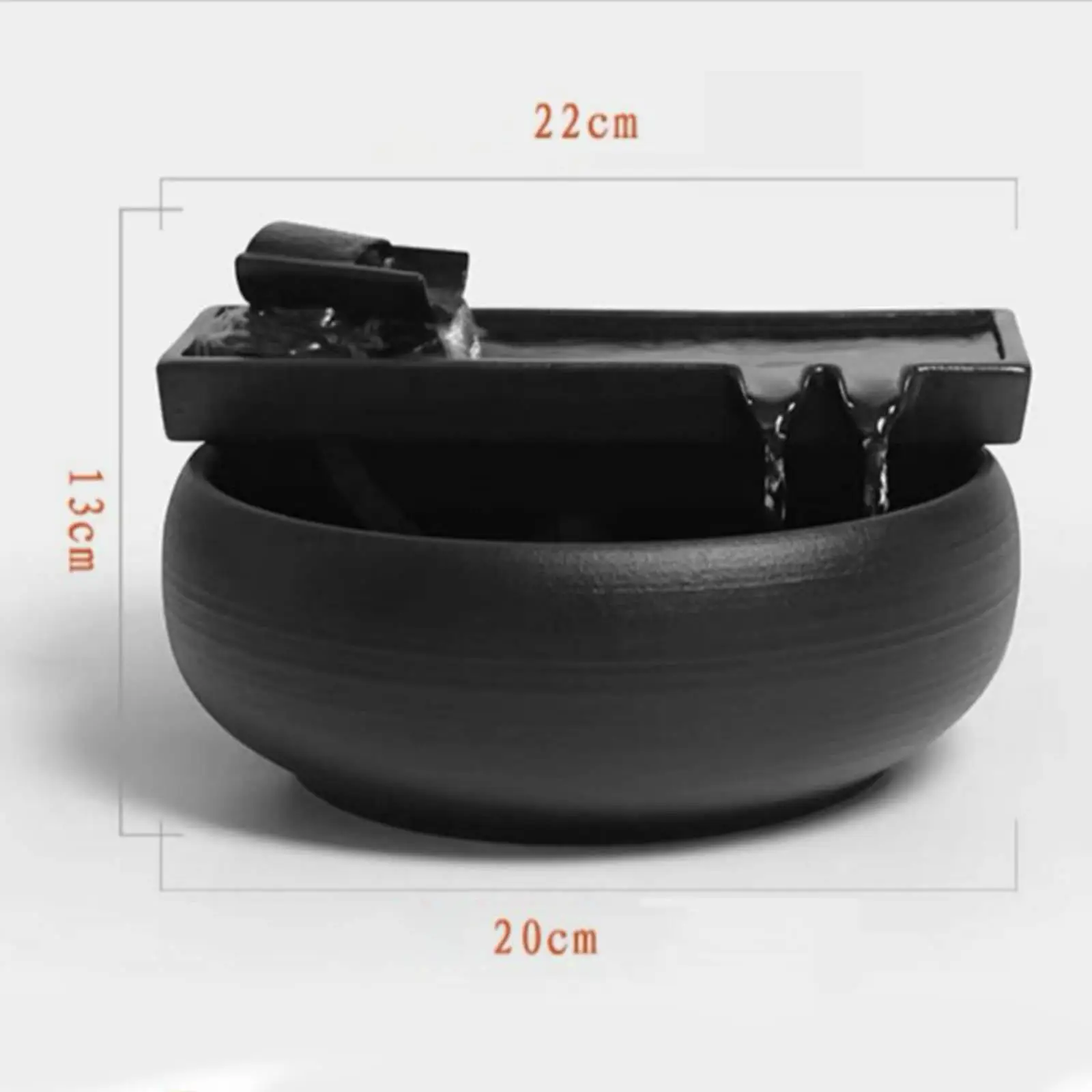Tabletop Fountain Indoor Waterfall Vase Water Feature USB Powered - view 6