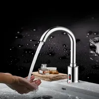 Smart Touchless Kitchen Bathroom Faucet Automatic Infrared Sensor Mixer Tap Chrome Gourmet Kitchen Faucets Intelligent